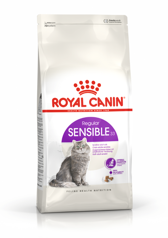 Sausas kačių ėdalas ROYAL CANIN, suaugusioms katėms, turinčioms jautresnį virškinimo traktą (virš 1 metų amžiaus), 0,4 kg