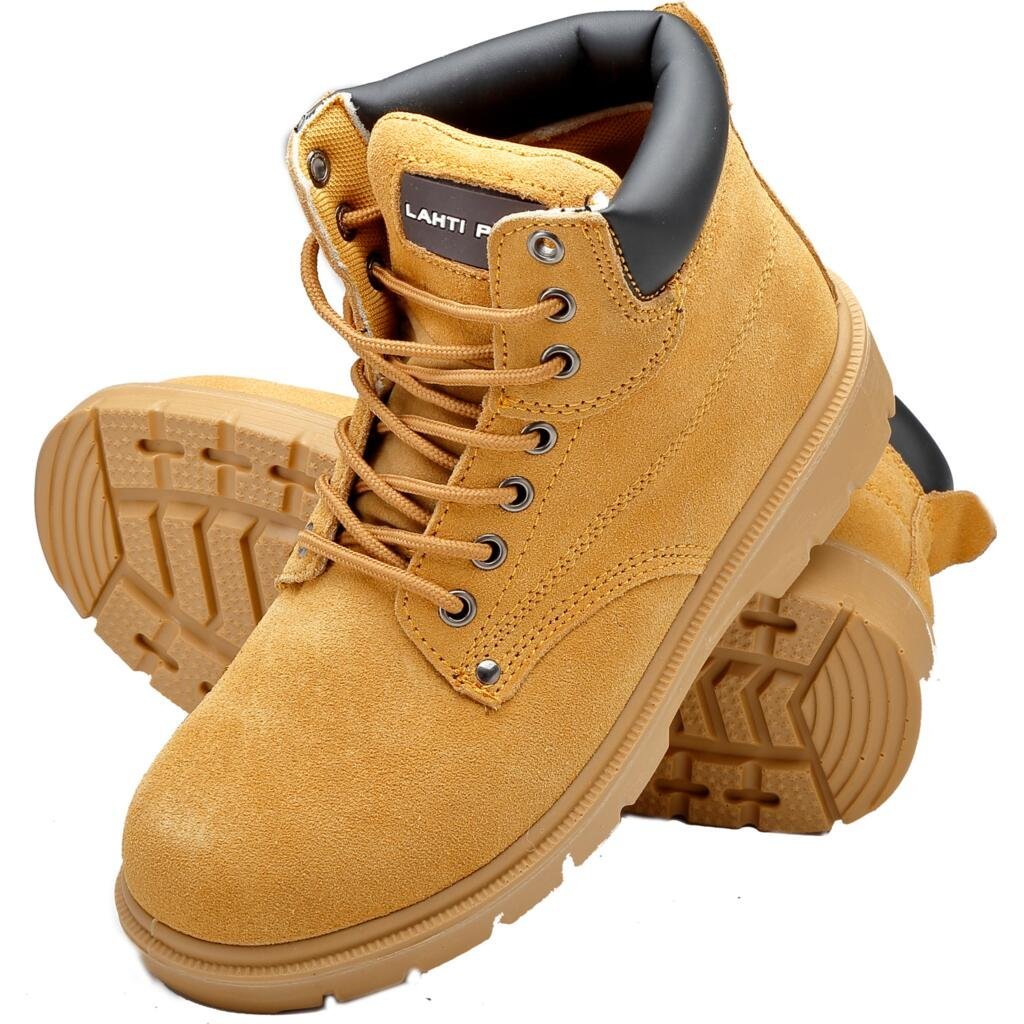 Darbo batai LAHTI PRO, S1P SRA, 43 dydis, smėlio ir ruda spalva, versta oda, CE