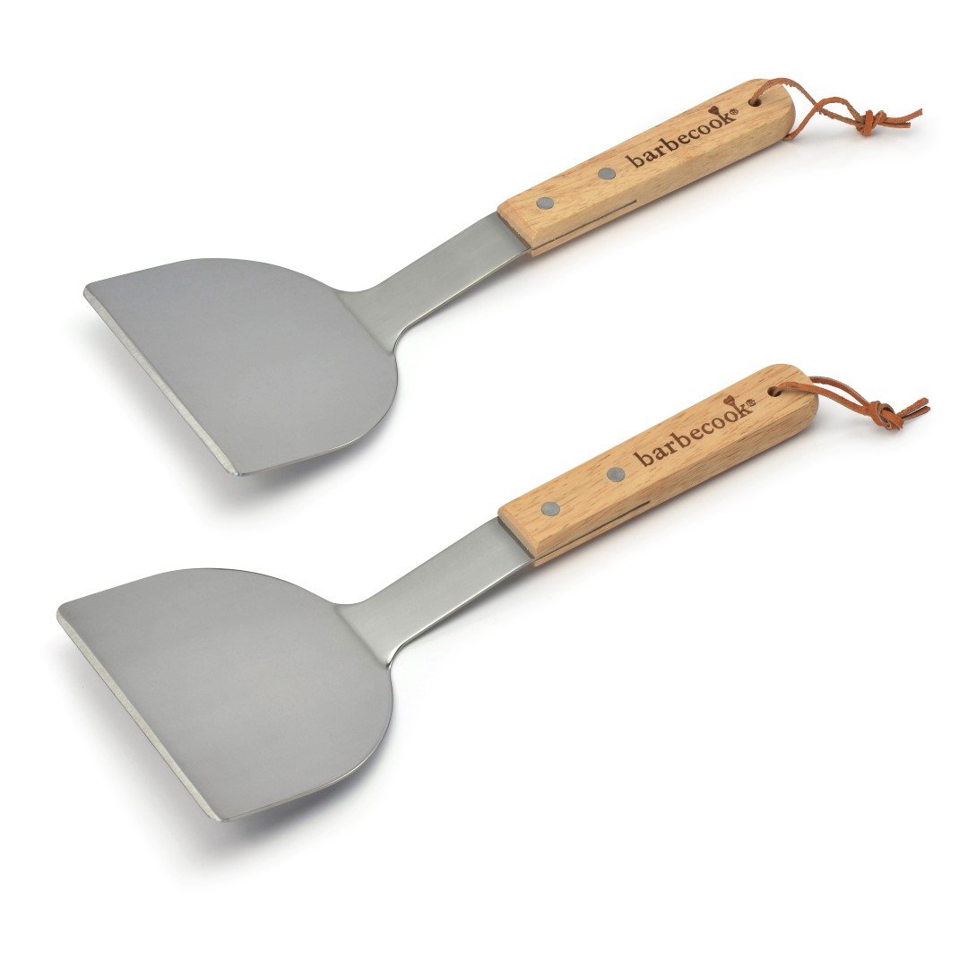 Griliaus įrankių mentelės BARBECOOK, su medinėm rankenom, 2 vnt.