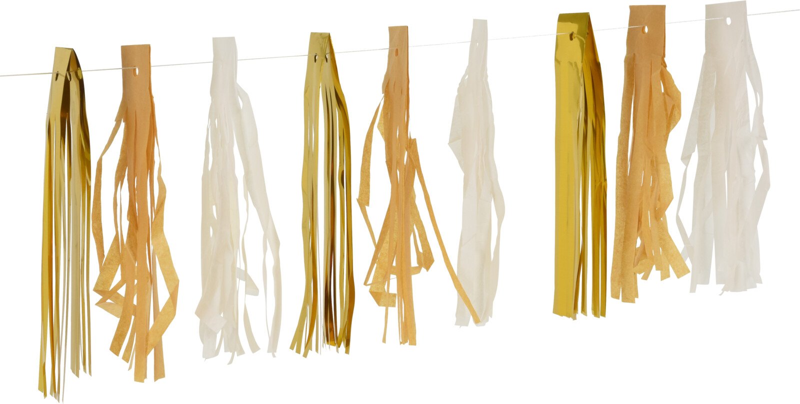 Vakarėlių dekoracija, blizgučių girlianda, aukso sp., 3 m