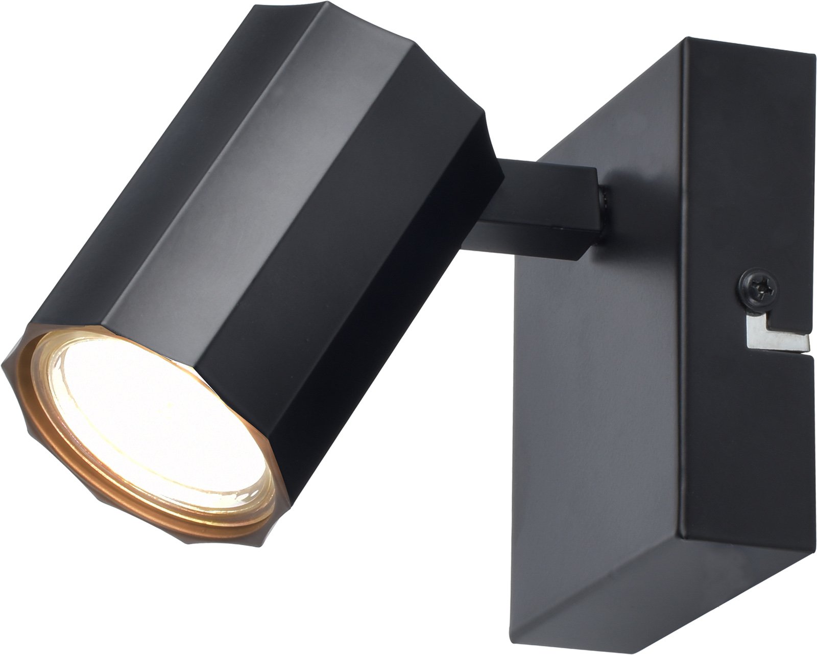 Kryptinis šviestuvas RABALUX Rogelio 73023, GU10 1X MAX 5W, skermuo 50 mm, IP20, 230V, 50Hz, matinės juodos sp.