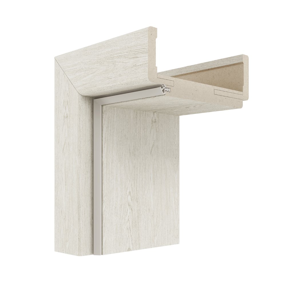 Laminuota durų stakta VIVENTO, reguliuojama, su apvadais, komplektas durų varčiai, dešininė, spl. Silver oak, 100-140x91x2108 mm, 2 vnt., 110-140x91x985 mm, 1 vnt.