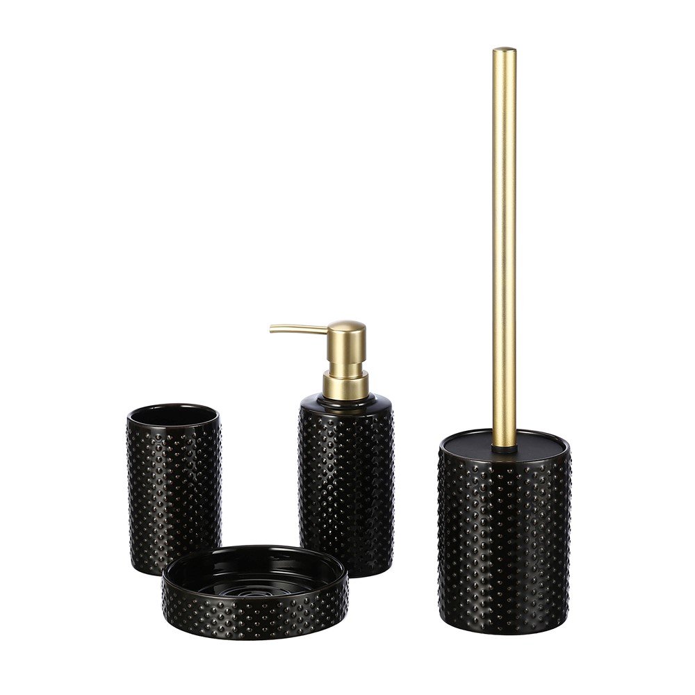 Muilo dozatorius SEPIO Madrid, pastatomas, keraminis, juodos spl.