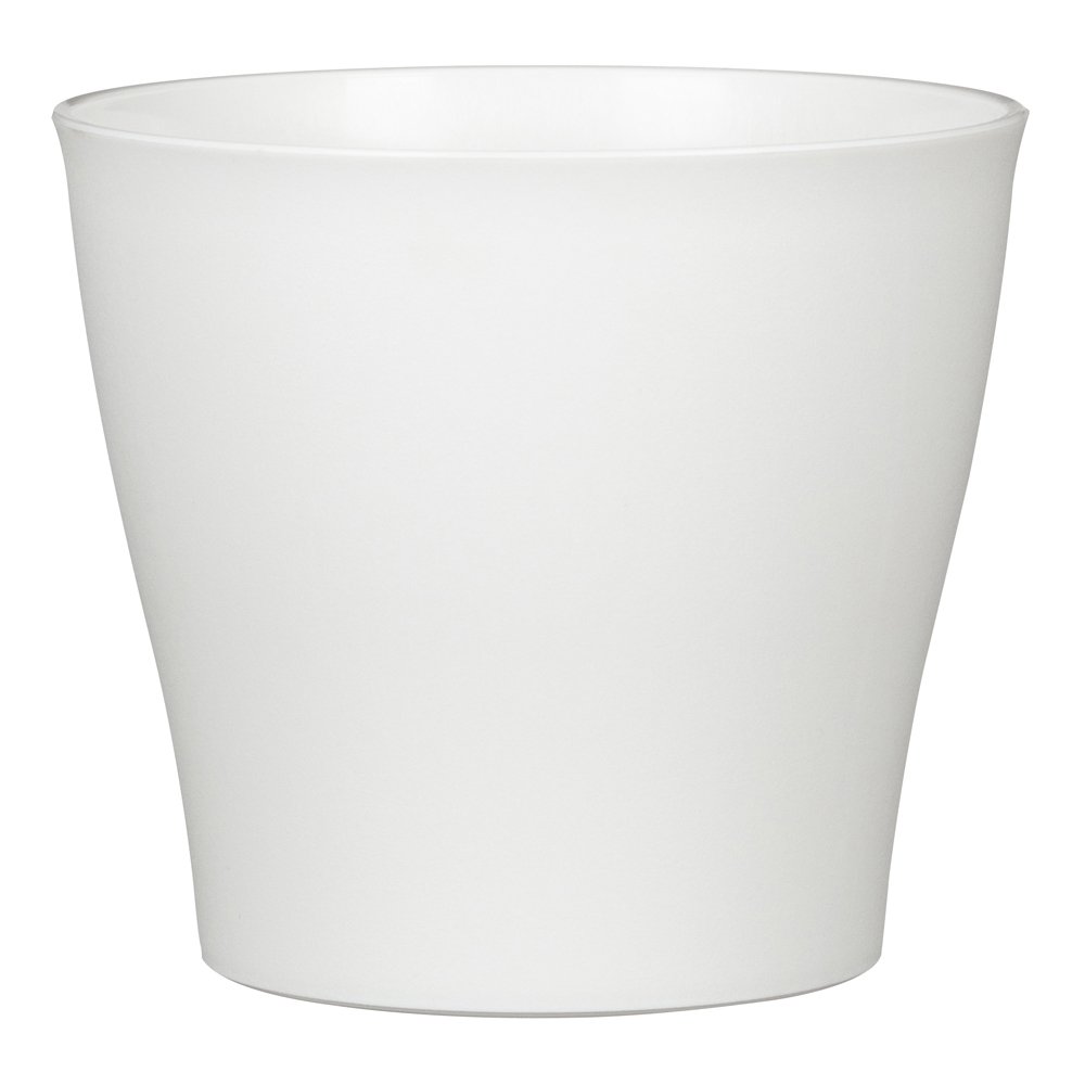 Kambarinis plastikinis vazonas SCHEURICH Bianco (328/15), baltos sp., skersmuo 15 cm.