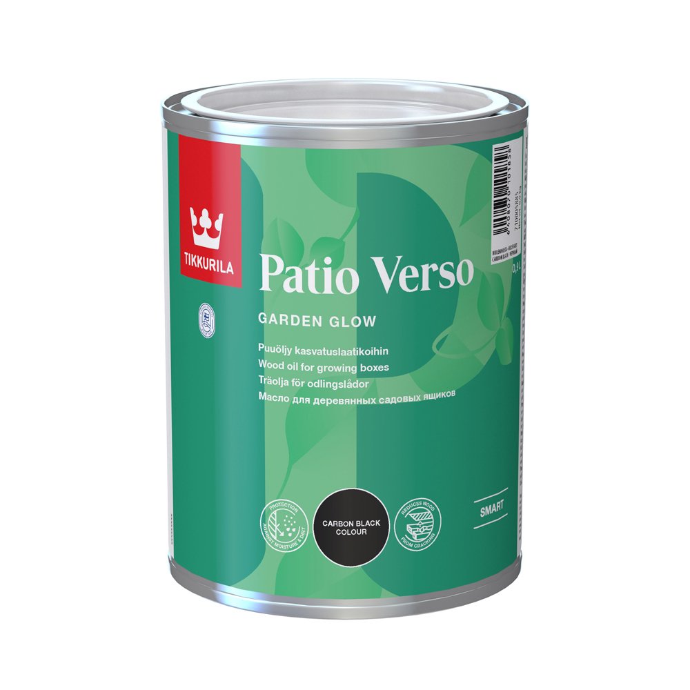 Aliejus medinėms lysvėms TIKKURILA Patio Verso Black, 0,9l