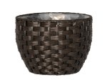 Lauko vazonas 4Living Chocolate, pintas, tamsiai rudos sp., 27 x 27 x 19,5 cm.