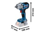 Akumuliatorinis veržliasukis BOSCH Professional GDS 18V-450 HC, 18 V, komplekte 2 x 5,0 Ah akumuliatoriai ir kroviklis, lagaminas, 06019K4003