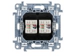 Kompiuterio lizdas KONTAKT SIMON 10, juodos sp., 2 viet., CAT6E UTP, C62.01/49