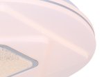 Lubinis LED šviestuvas GLOBO Tossi, 24W, 230V, 2400 lm, 3000K, akrilas, kristalai, chromo sp. žiedas, apvalus, 380 x 75 mm, 48399-24
