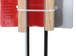 Kepsninės žnyplės BBQ, nerūdijančio plieno su medine rankena, 405 mm