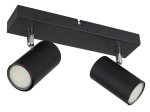 Kryptinis šviestuvas GLOBO Robby, GU10, 2 x 35W, 230V, metalinis, matinės juodos sp., 60 x 120 x 260 mm, 57911-2B