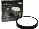 Montuojamas šviestuvas panelė TOPE Modena, paviršinė, LED 30W, 3000K, 2147 lm, IP44, apvali, juodos sp., 230 x 31 mm, 6003000152