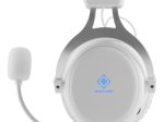 Laidinės žaidimų ausinės DELTACO GAMING WH85, 57 mm, aliuminio rėmas, LED, baltos sp., GAM-030-W