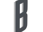 Namo raidė B, 120 mm, antracito sp, nerūdijantis plienas