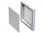 Ventiliacinės grotelės VENTS MV100S, 154 x 154, plastikinės, baltos spalvos