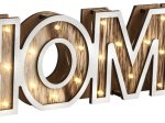 Stalinis nakties šviestuvas GLOBO Home, 28LED 0,06W 3V 3xAA elementai komplektacijoje, plastikas, medis, su jungikliu, 380 x 32 x 110 mm, 29975