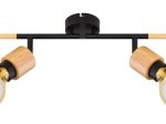 Kryptinis šviestuvas GLOBO Jorna, E27, 4 x 40W, 230V, metalinis, su medžiu, matinės juodos sp., 80 x 170 x 800 mm, 54031-4