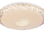 Išmanusis lubinis LED šviestuvas GLOBO Eddie Smart Light, 40W, 230V, 4250 lm, 3000-6500K, su pultu, su 2xAA, per progr., dimer., su laik., akrilas, krist., 500x100 mm, 48413-40SH