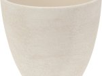 Keraminis lauko vazonas, baltos sp., 20 x 20 x 19 cm.