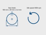 Elektrinis įgilinamas pjūklas SCHEPPACH PL55, su 2 po 700mm liniuotėmis
