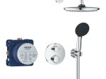 Potinkinė dušo sistema GROHE PRECISION, su termostatu, Vitalio Start 250mm lietaus galva ir 2-jų srovių 110mm dušeliu, chromo spalva, 34883000