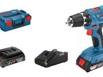 Akumuliatorinis suktuvas BOSCH Professional GSR 18V-21, komplekte 2x 2.0 Ah, 18 V akumuliatoriai ir kroviklis GAL 1820