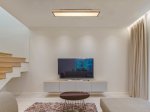 Lubinis LED šviestuvas GLOBO Doro, 24W, 230V, 2500 lm, 3000K, MDF medžio išvaizda, rėmas ažuolo, aliuminio grafito sp., 800 x 200 x 65 mm, 416080WD4.
