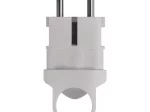 Kištukas EMOS P0039, su įž., kampinis, su kilpa, 3680 W, 250 V~/16 A maks., baltos sp.