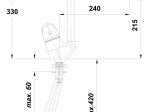Plautuvės maišytuvas HERZ SIMPATY s20, UH00186, Austrija