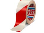 Įspėjamoji juosta TESA, 50 mm x 33 m, raudonos-baltos sp., grindų žymėjimui, klijuojama