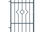 Dekoratyvinės tvoros varteliai POLBRAM Aria, kairiniai, cinkuoti, pilki, 90 x 150 cm