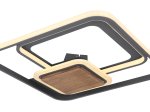 Pakabinamas LED šviestuvas GLOBO Nirra, 48W, 230V, 3000K, 5200 lm, metalas, akrilas, MDF tamsiai rudas medis, grafito sp., 500 x 500 x 80 mm, 67257-48