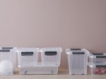 Daiktadėžė PLAST TEAM Pro Box, su dangčiu ir ratukais, skaidri, 39,5 x 39 x 72,5 cm, 70 l