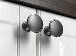 Baldų rankenėlė HETTICH, D32 mm, dengtas nikeliu, juodos sp., 9197014