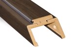 Laminuota durų stakta VOSTER, reguliuojama, su apvadais, kompl. durų varčiai, kairinė, spalva Oak, matmenys 100-140 x 80 x 2109 mm, 2 vnt., 110-140 x 80 x 784 mm, 1 vnt.