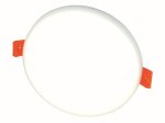 Montuojamas šviestuvas panelė TOPE Ronda Ik08, įleidžiama, LED 11W, 3000K, IP65, 800 lm, pjaunama skylė 105 mm, be rėmelio, apvali, baltos sp., 125x25 mm, 6003000033