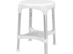 Dušo kėdė KID-MAN Ringashg, apvali, su padėklu, balta