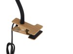 Kryptinis šviestuvas GLOBO Robby, GU10, 1x25W, 230V, su jung. ant 1,5 m laido, metalinis, matinės juodos sp. su medžio imitacija, 100x415x290 mm, 57911KG