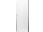 Dušo durys HARMONY Nerea HAR-0064, 80 x 195 cm, berėmės, su chromuotu profiliu, skaidrus 6 mm stiklas
