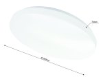 Lubinis LED šviestuvas TOPE Sopot, 2x24 W, 3000-6500K, 220-240V, 1918-4464 lm, 375 x 80 mm, IP20, dimeriuojamas, su pultu