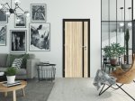 Laminuotos vidaus durys su užlaida VOSTER Moderno, kairinės, spalva Oak latte, matmenys 2030x844x40 mm