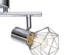 Kryptinis šviestuvas GLOBO Xara I, E14, 2 x 40W, 230V, chromas, 255 x 150 mm, 54802-2