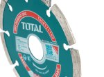 Deimantinis pjovimo diskas TOTAL, sausam pjovimui, 115x22 mm, segmento plotis 7,5 mm, TAC2111153