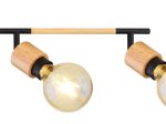 Kryptinis šviestuvas GLOBO Jorna, E27, 4 x 40W, 230V, metalinis, su medžiu, matinės juodos sp., 80 x 170 x 800 mm, 54031-4