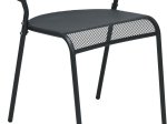 Metalinis lauko baldų komplektas, staliukas 90 x 52 x 47 cm, 2 kėdės 54 x 57 x 70 cm, spalva tamsiai pilka