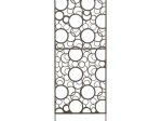 Metalinė atrama su dekoratyviniais apvaliais motyvais, plotis 600 mm., aukštis 1500 mm.