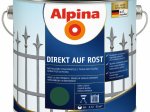 Antikoroziniai dažai ALPINA Direkt Auf Rost, žalios spalvos, šilko blizgesio, tiesiai ant rūdžių, 2,5 l
