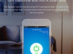 Išmanusis lempos lizdas SONOFF Slampher, E27, 2000 W, 230 V, Wi-Fi, valdomas programėle, galima valdyti balsu ir su pultu (į kompl. pultas neįeina), IM190528001