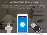 Išmanusis lempos lizdas SONOFF Slampher, E27, 2000 W, 230 V, Wi-Fi, valdomas programėle, galima valdyti balsu ir su pultu (į kompl. pultas neįeina), IM190528001