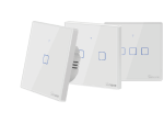 Išmanusis jungiklis SONOFF T0Eu3C-Tx, 3 kanalų, 240W/1 kanalui, 720W/viso, 230V, valdomas liečiamu mygtuku, programėle, Wi-Fi, baltas, IM190314011